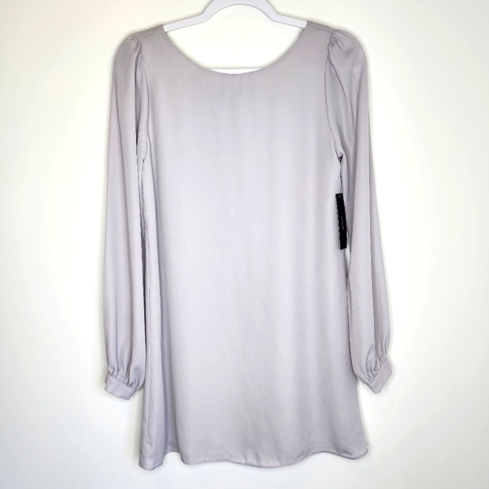 Lulus NWT Sheath Dress Long Sleeve Gray XS